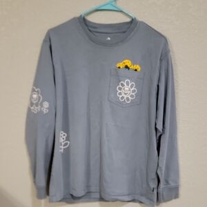 Converse Light Blue Tee with White Logo Print